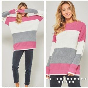 🌻SALE! - Promesa Color Block Striped Sweater